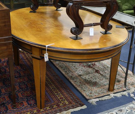 An oval Biedermier style dining table W.183cm